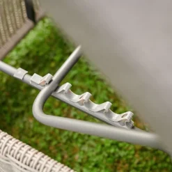 Kettler Palma White Wash Lounger With Cushion -Green Bowers Sales Store 1105199 3