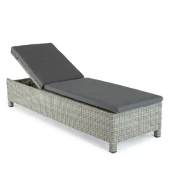 Kettler Palma White Wash Lounger With Cushion -Green Bowers Sales Store 1105199 4