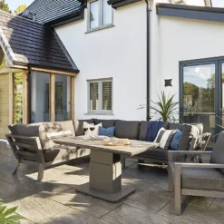 LIFE Timber Deluxe Corner Dining Set With Adjustable Table