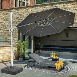Hartman Pacific 3m Round Cantilever Parasol - Dark Grey