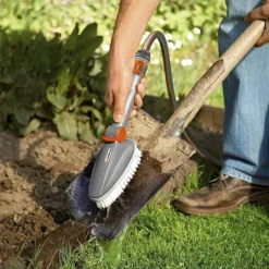 Gardena Hand-Held Scrubbing Brush -Green Bowers Sales Store 1235123 3