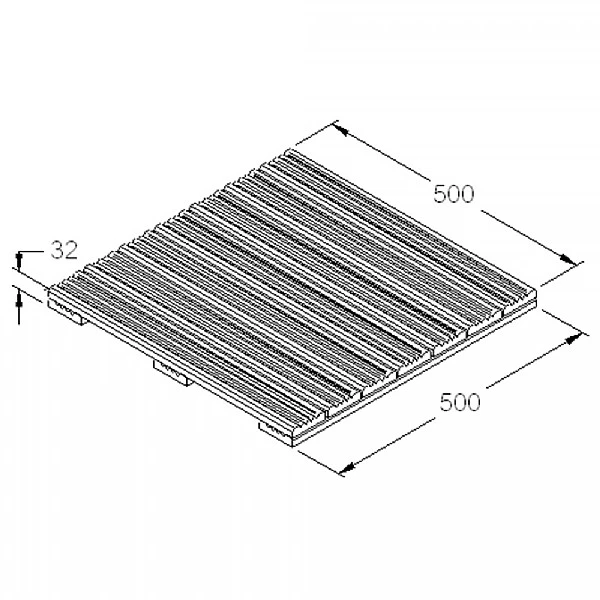 Forest Ridged Deck Tile 50 X 50cm 4 Forest Ridged Deck Tile 50 X 50cm - Image 2