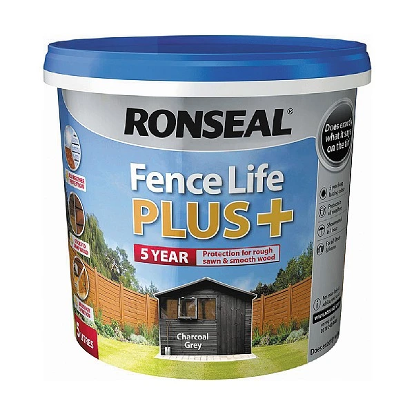 Ronseal Fencelife Plus+ Charcoal Grey 5L 3 Ronseal Fencelife Plus+ Charcoal Grey 5L